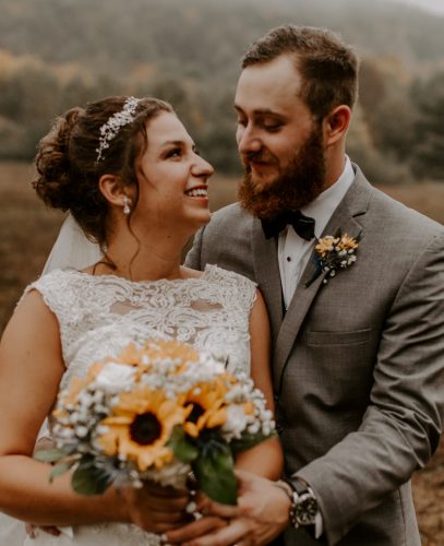 High school sweethearts wed